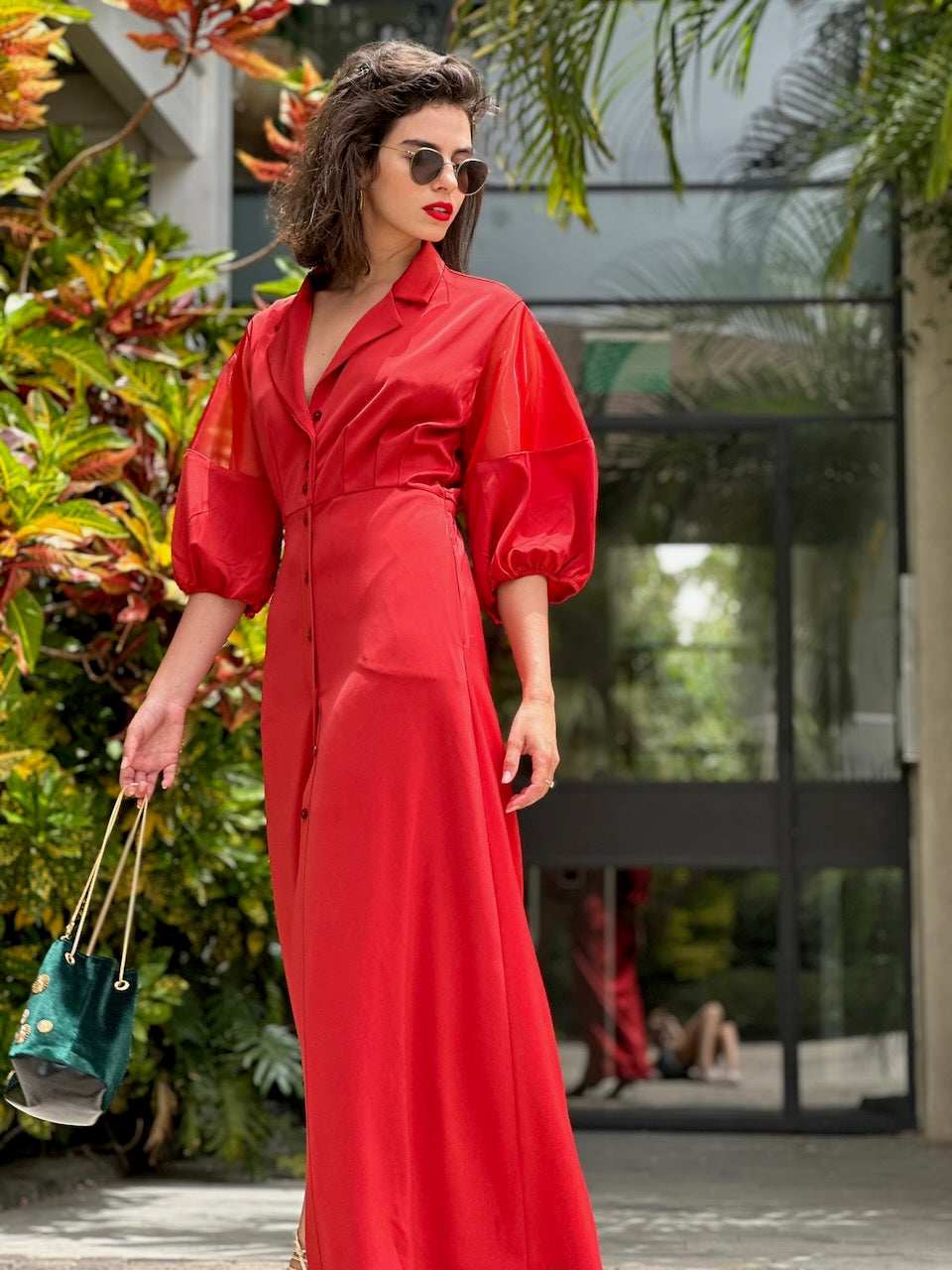 שמלת אופליה - אדום