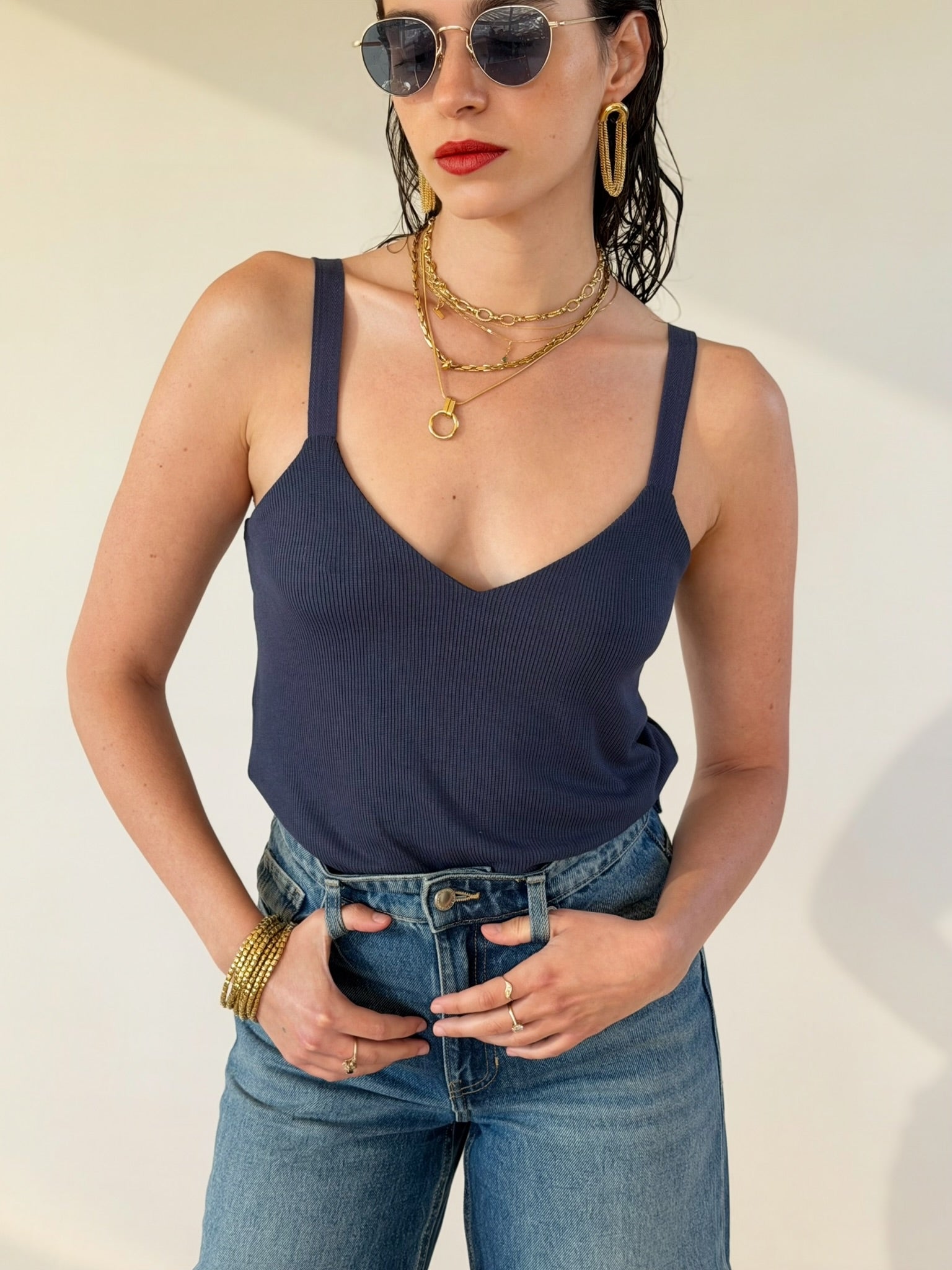 גופיית ג׳סי - ריב כחול