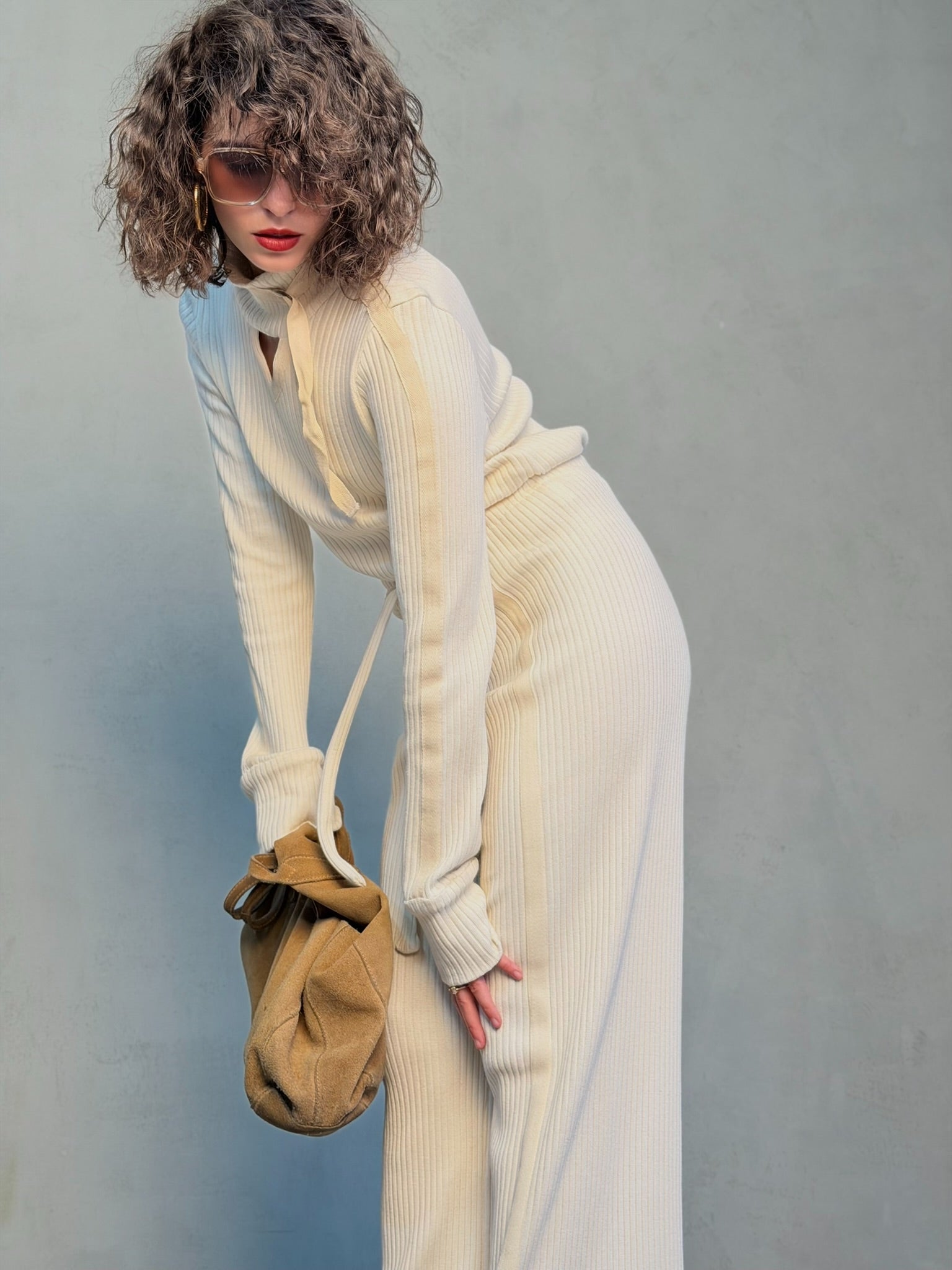 מכנסי קלואי - שמנת