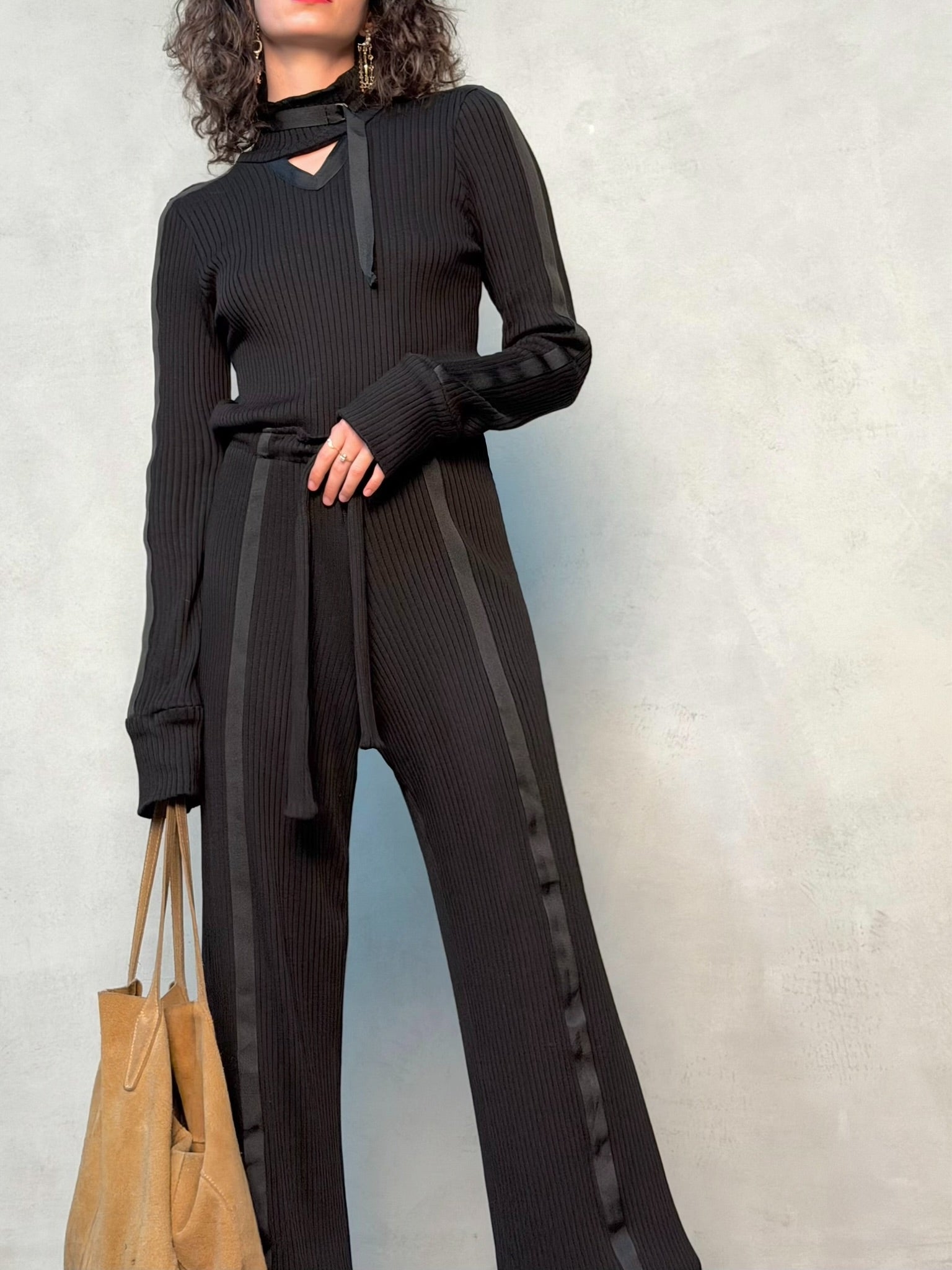 מכנסי קלואי שחור