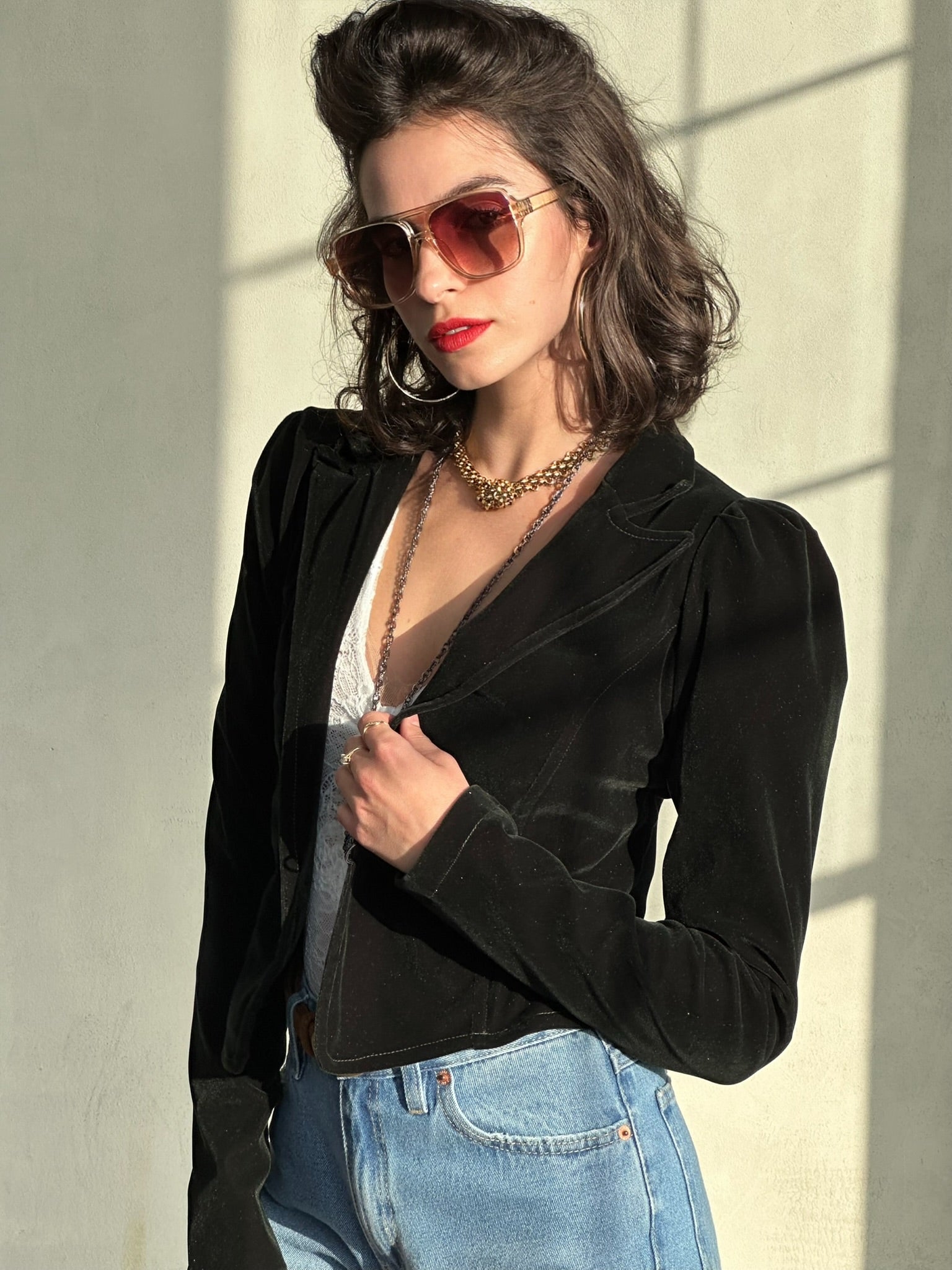 ג׳קט שיקגו - ירוק בקבוק כהה מאוד