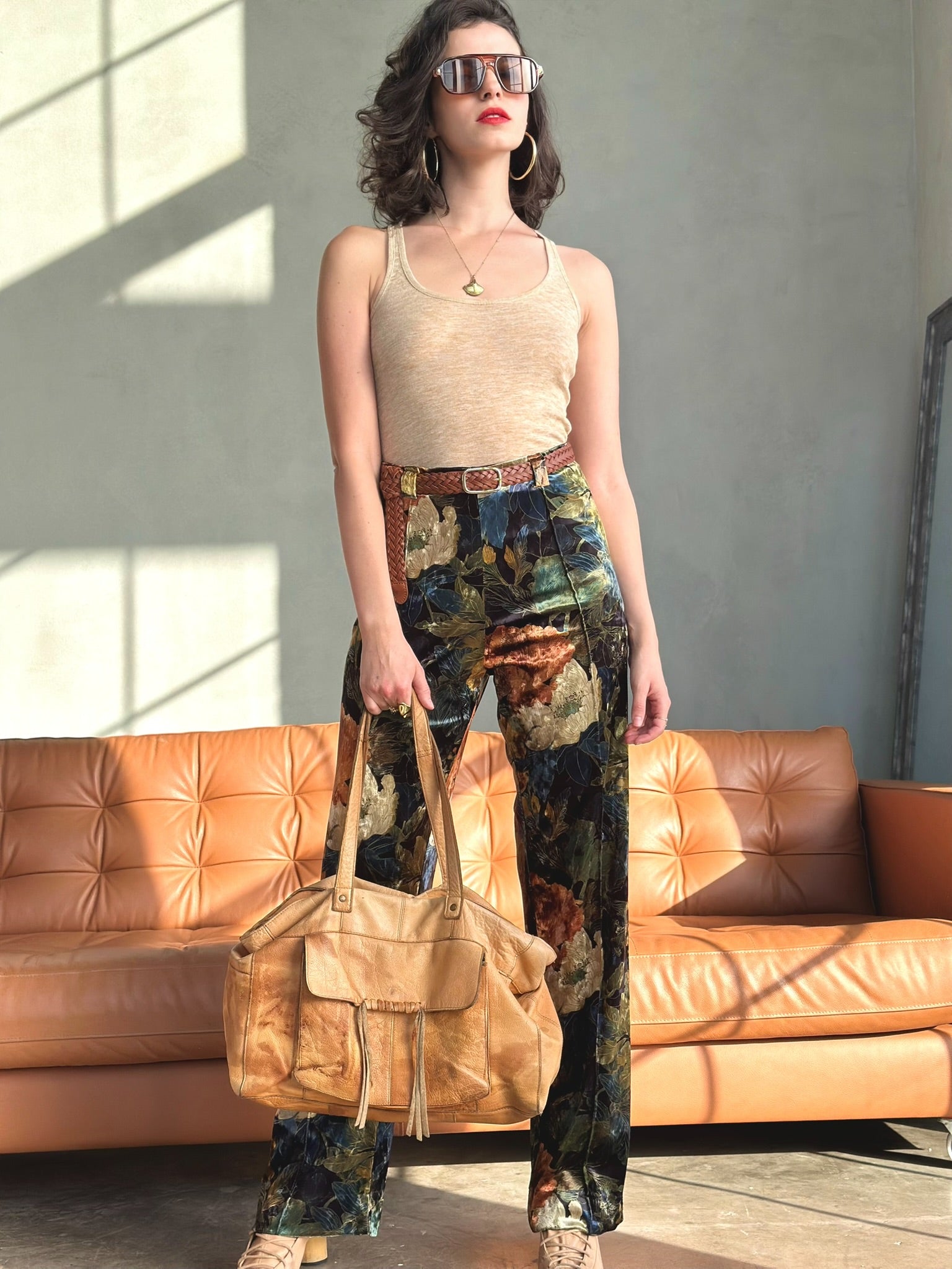 מכנסי ברלין - פרחים גדולים