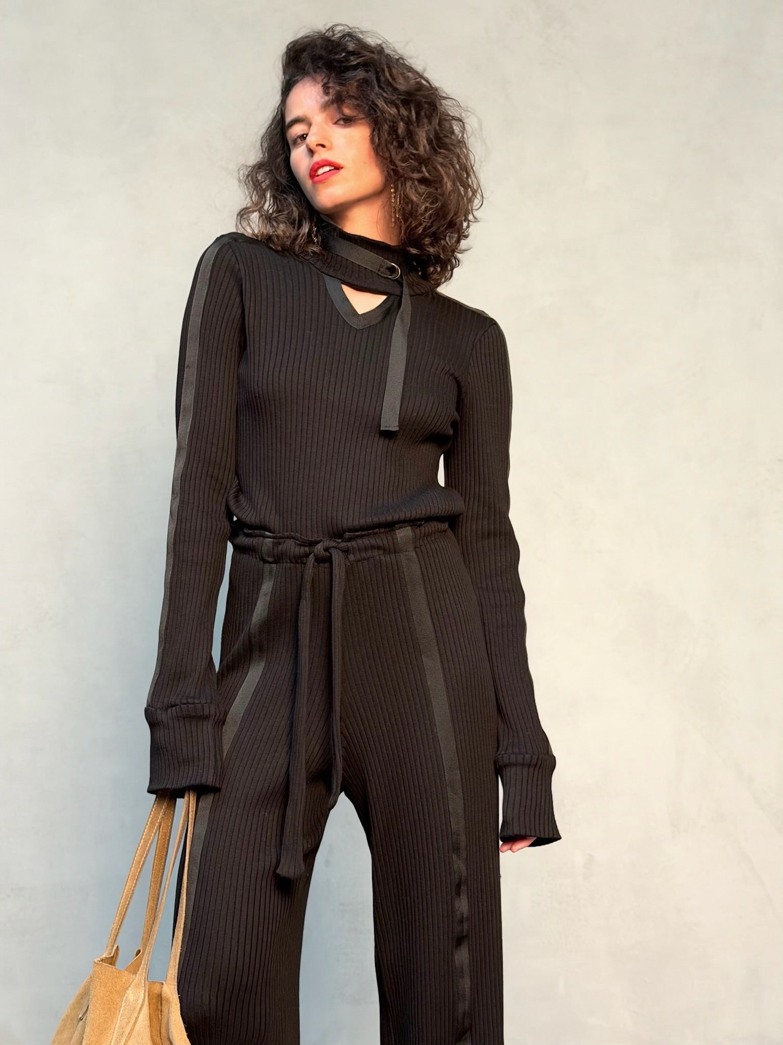 מכנסי קלואי שחור