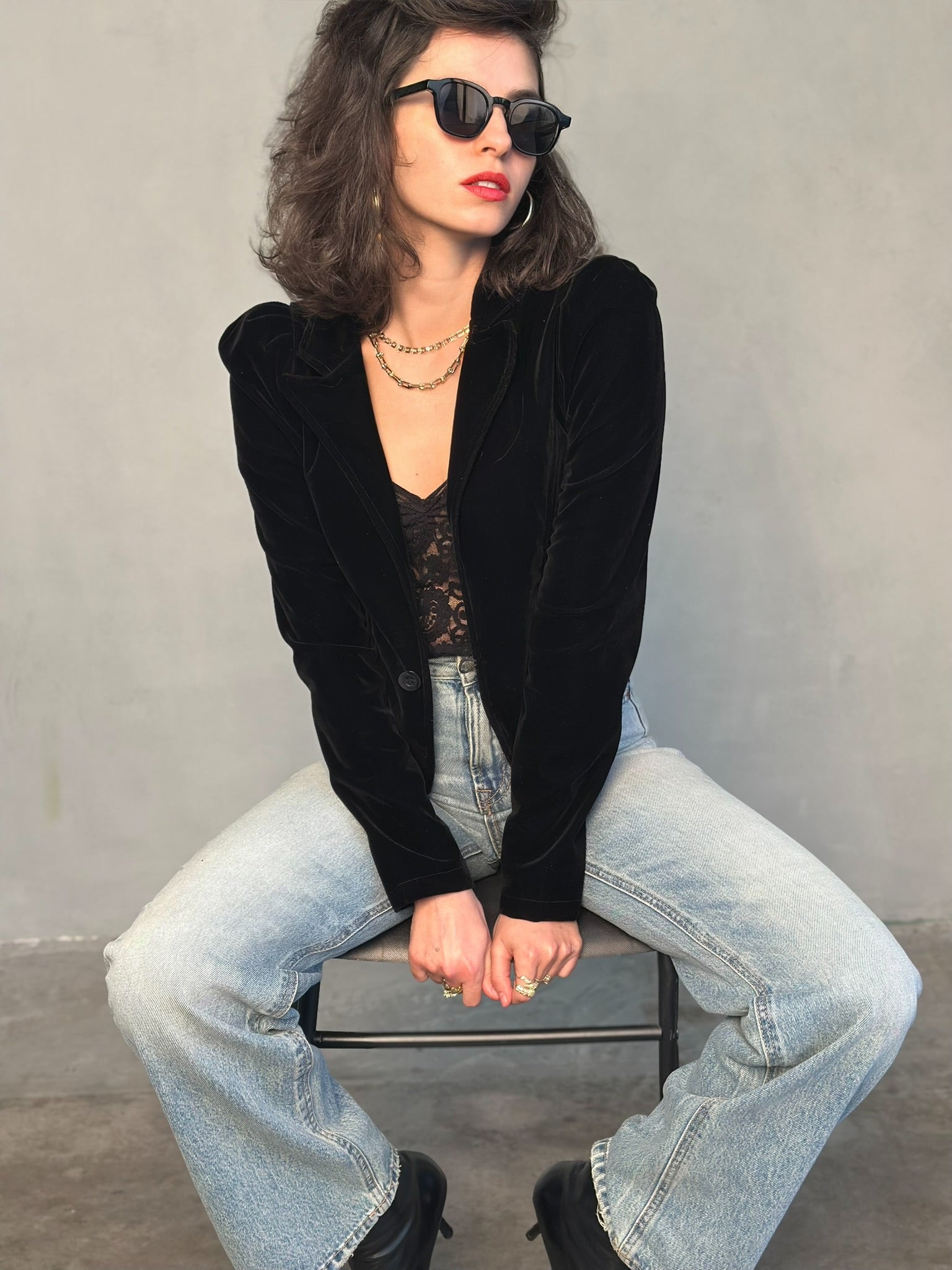 ג׳קט שיקגו - שחור