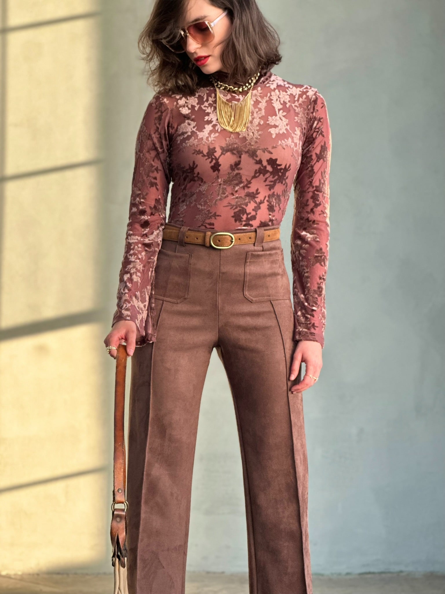 מכנסי טורונטו - חום