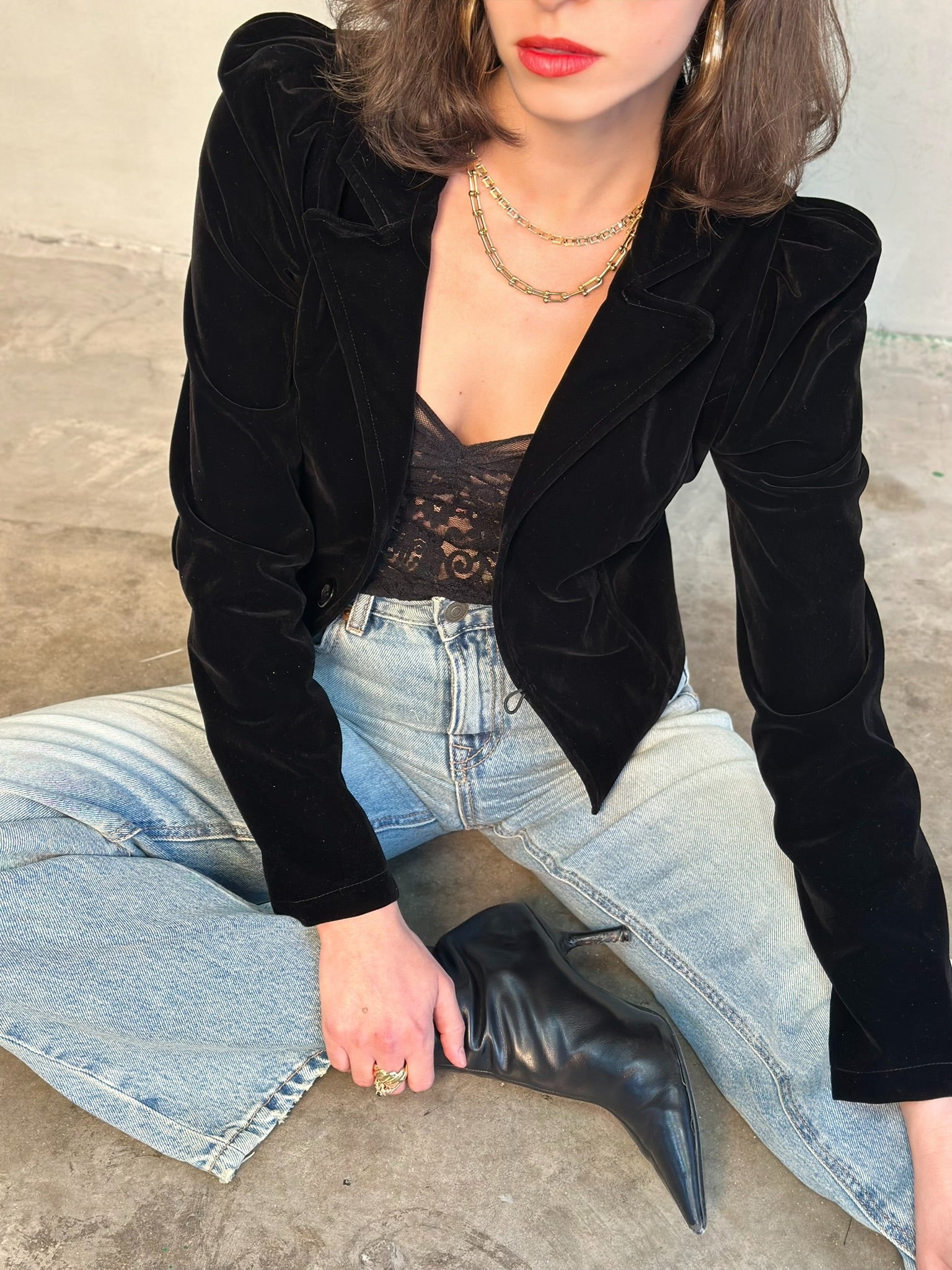 ג׳קט שיקגו - שחור