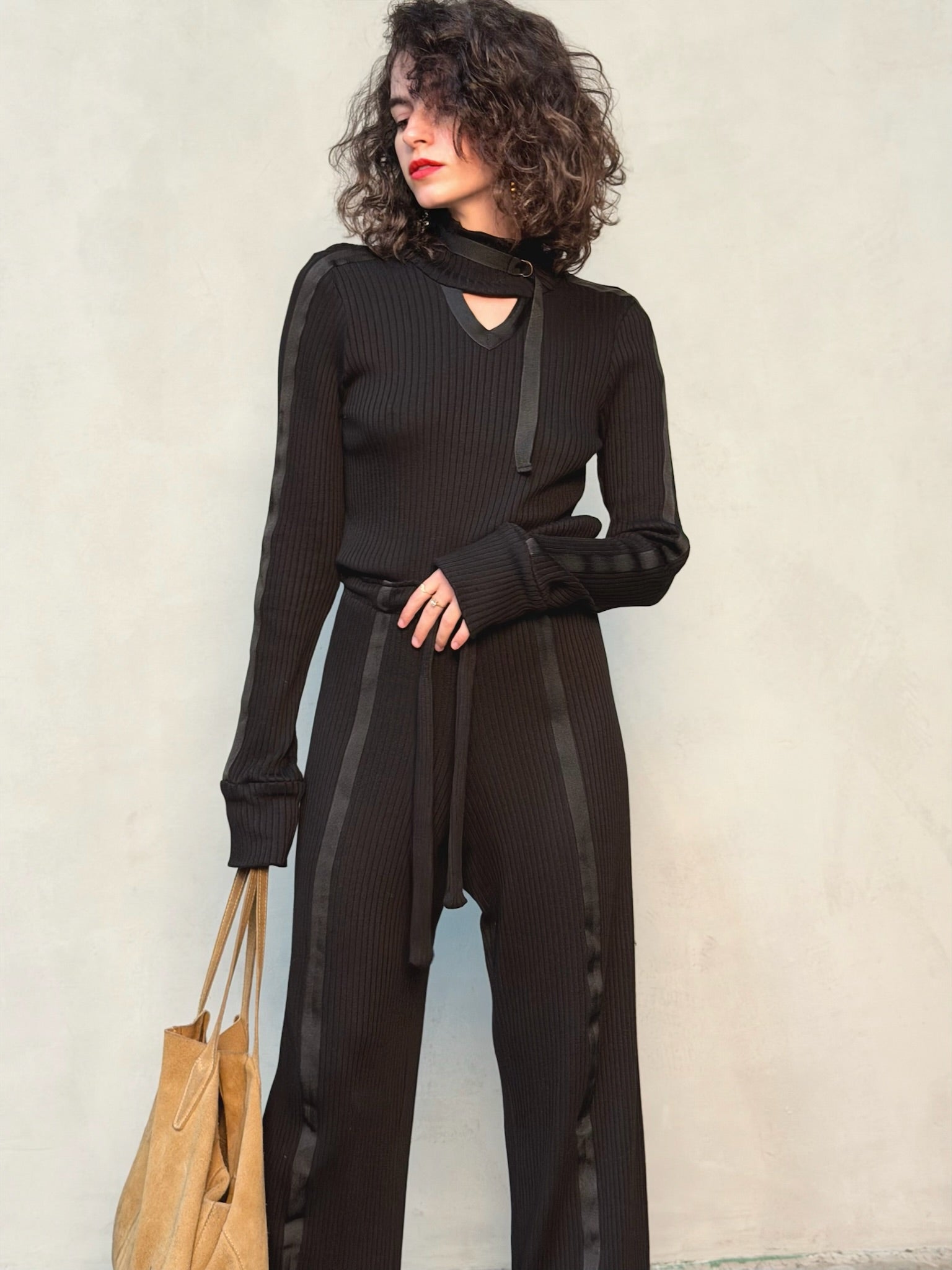 מכנסי קלואי שחור