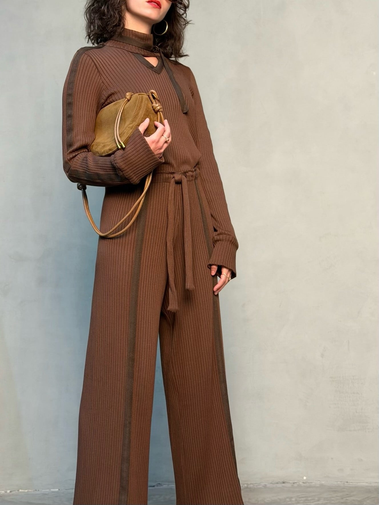 מכנסי קלואי חום שוקולד