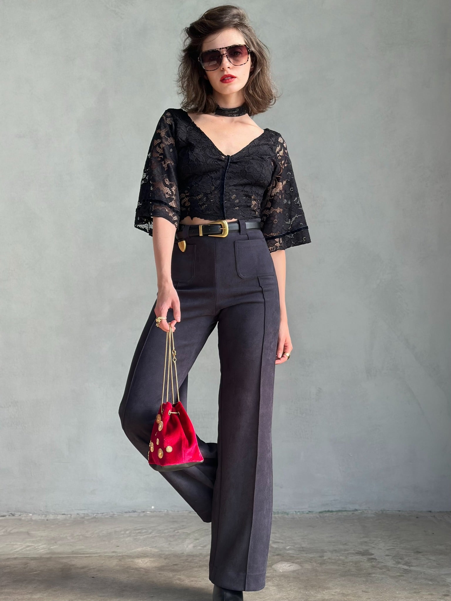 מכנסי טורונטו - שחור דהוי