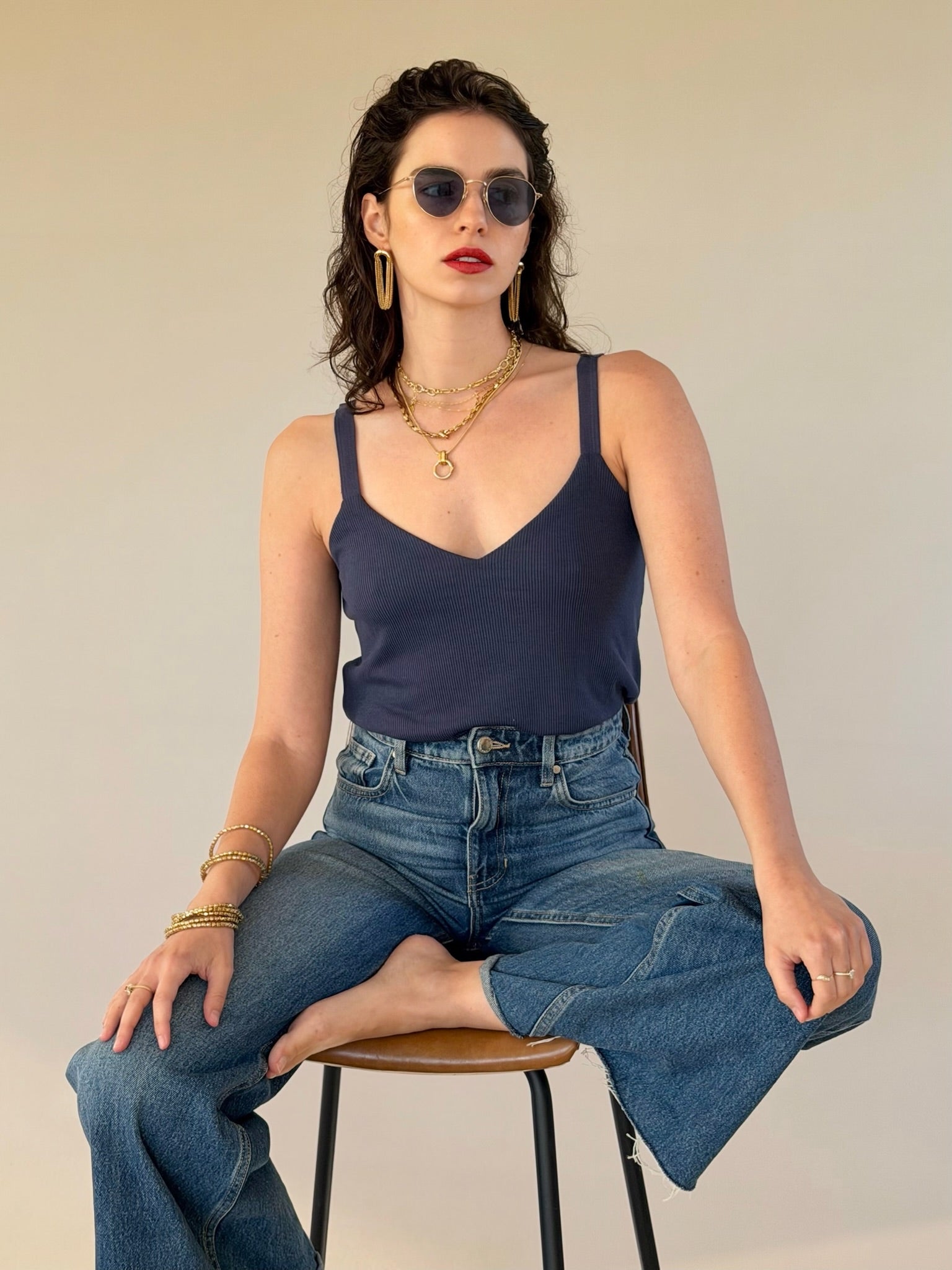 גופיית ג׳סי - ריב כחול