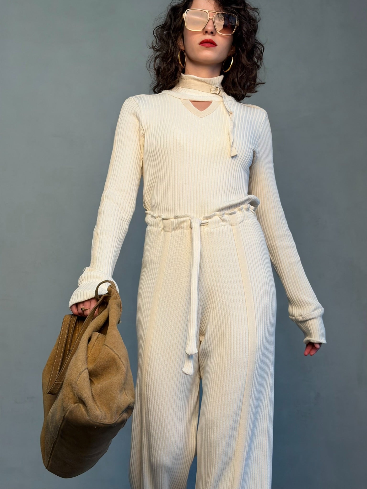 מכנסי קלואי - שמנת