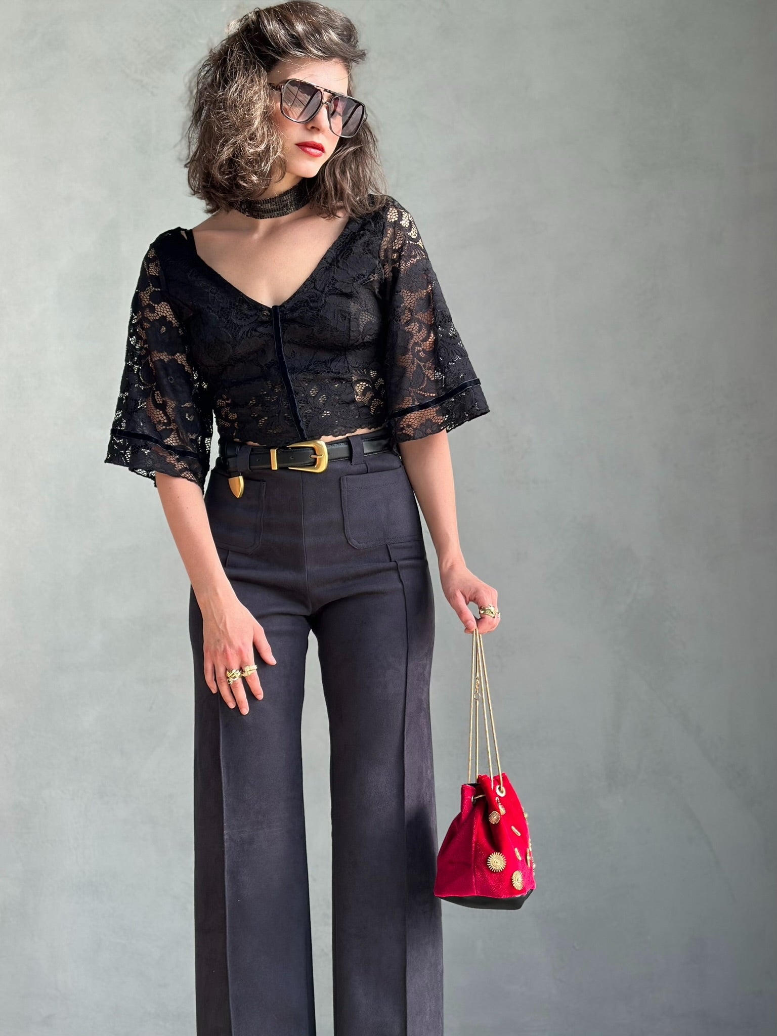 מכנסי טורונטו - שחור דהוי