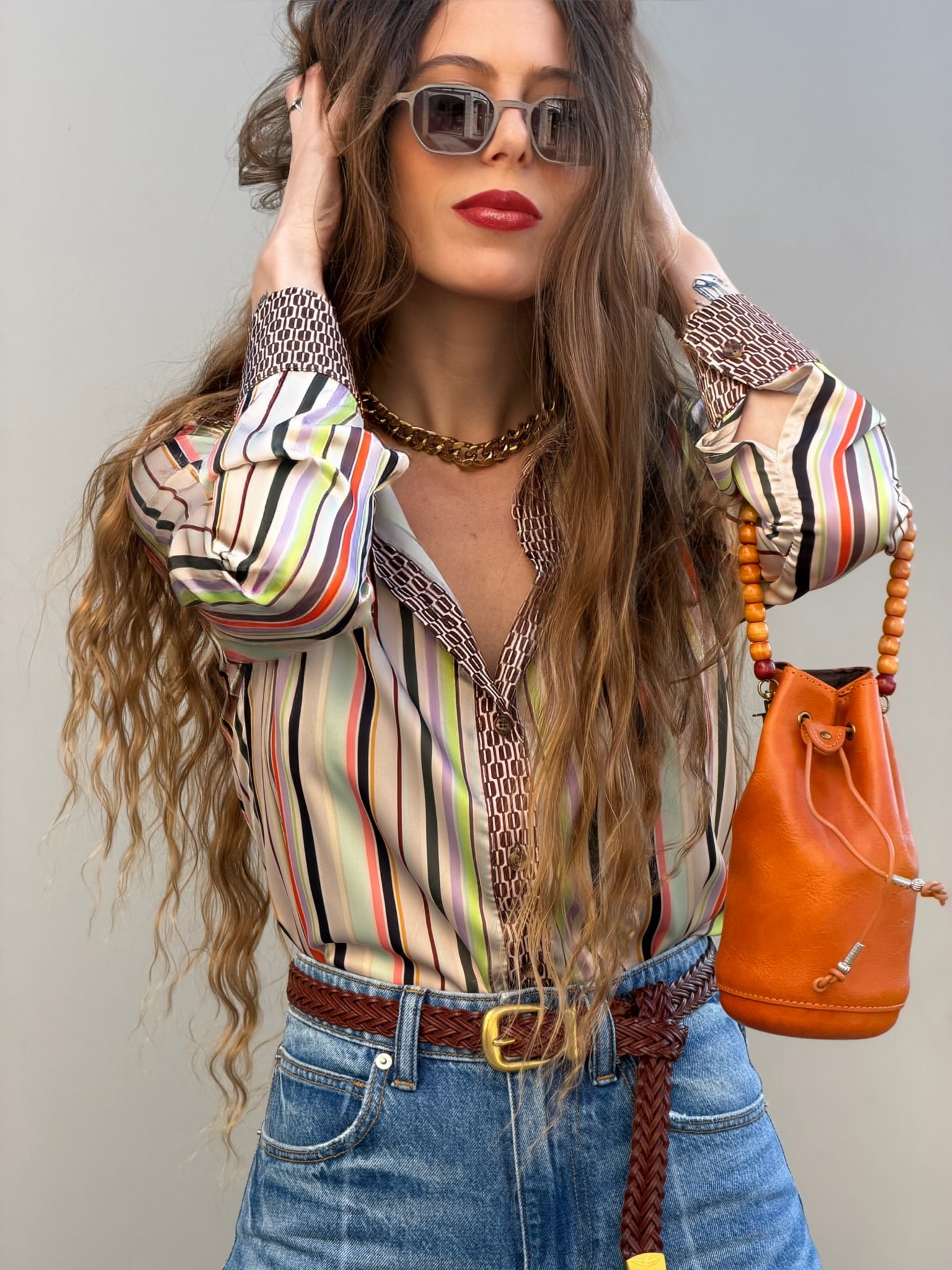 חולצת ג׳ינה - פסים